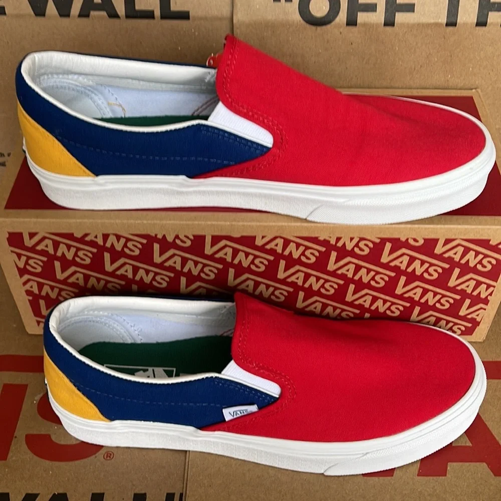 Vans Classic Slip On Vans Yacht Club Red /Blue sneakers men’s - Picture 2 of 16